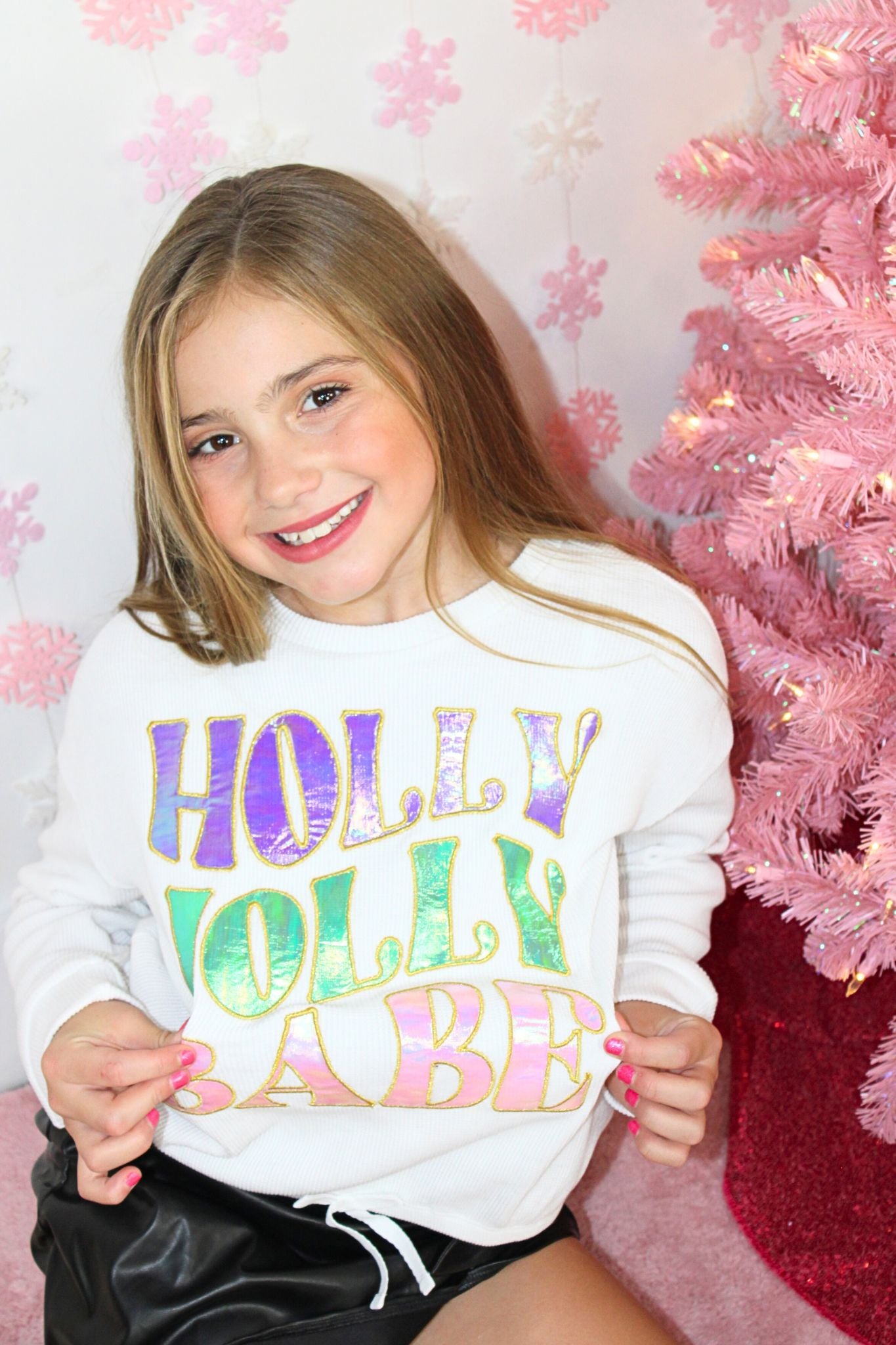 Holly Jolly Babe Applique Sweatshirt